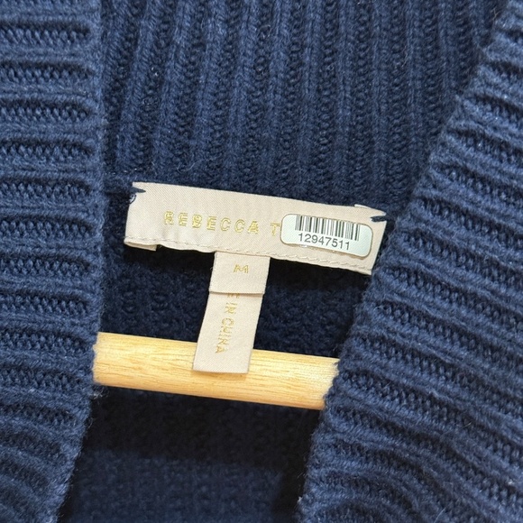 Rebecca Taylor Striped Mock Side Ties Turtleneck Sweater Medium - Picture 4 of 8